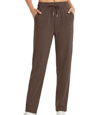 Fantaslook Womens Pants Stretch Knit Casual Lounge Pants Drawstring Athletic Work Pants with Pockets