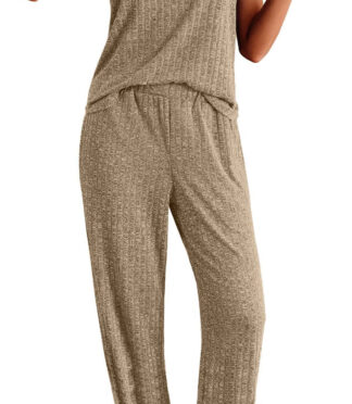 Fantaslook Womens Pajamas Sets V Neck Tank Tops and Long Pants Two Piece Lounge Sets Summer Oufits Loungewear